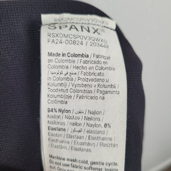 Spanx EcoCare Seamless Ankle Leggings Nylon Stretch Black Size M - Picture 12 of 13